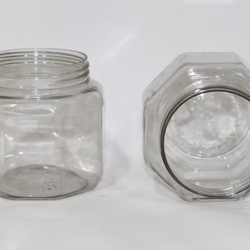 Bote PET Octagonal 125mL, tapa y sello 