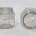 Bote PET Octagonal 125mL, tapa y sello 