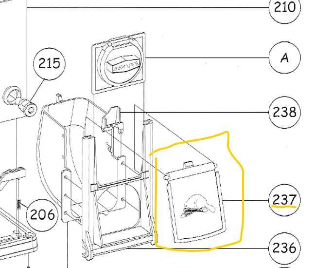 Puerta cromada grande máquinas NB