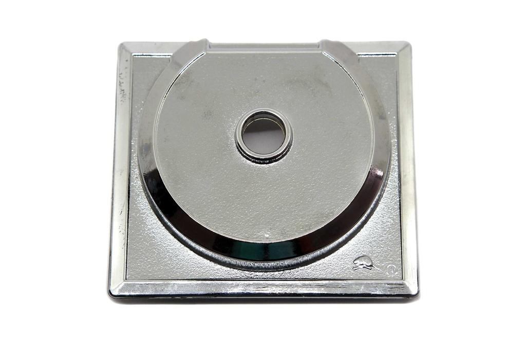 Plato frontal cromado monedero 1x1