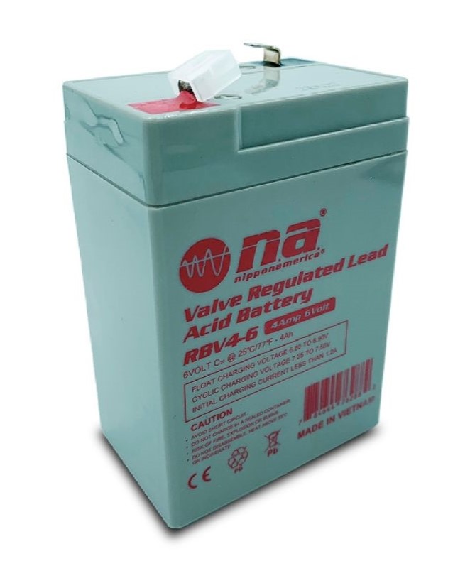 Batería: 6 Voltios 4 AH de ácido de plomo
