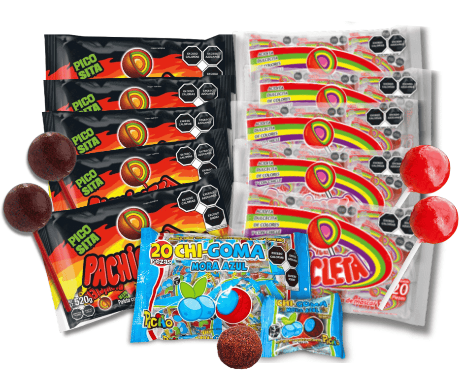 PROMO: 5 bolsas de Pachicleta Normal + 5 de Fuego + 1 de Chi-Goma (escoge el sabor)