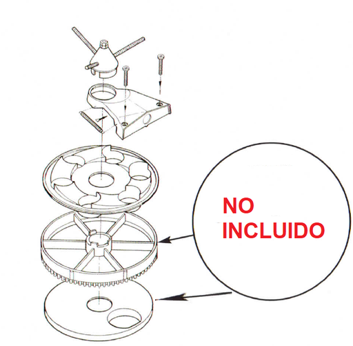 [MC09] Adaptador CC Cápsulas 1" NB sin alzador