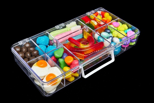 Rectangular TRICMIX con 300g de gomitas ácidas