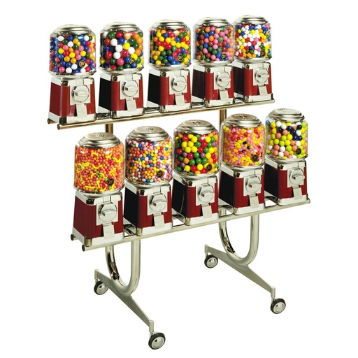 [BS800C33] BS800 C33 PEDESTAL Cromado c/ruedas para 10 RB (no incluye las máquinas)