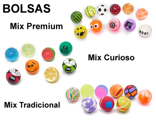 Pelotas de hule 25mm 250uds (bolsa)