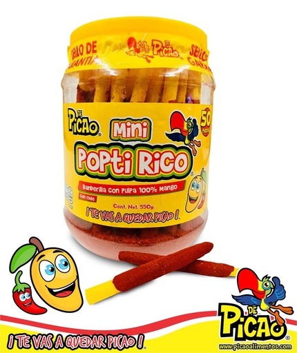 [PICA302] MINI POPTI RICO Mango - PICAO 50 banderillas